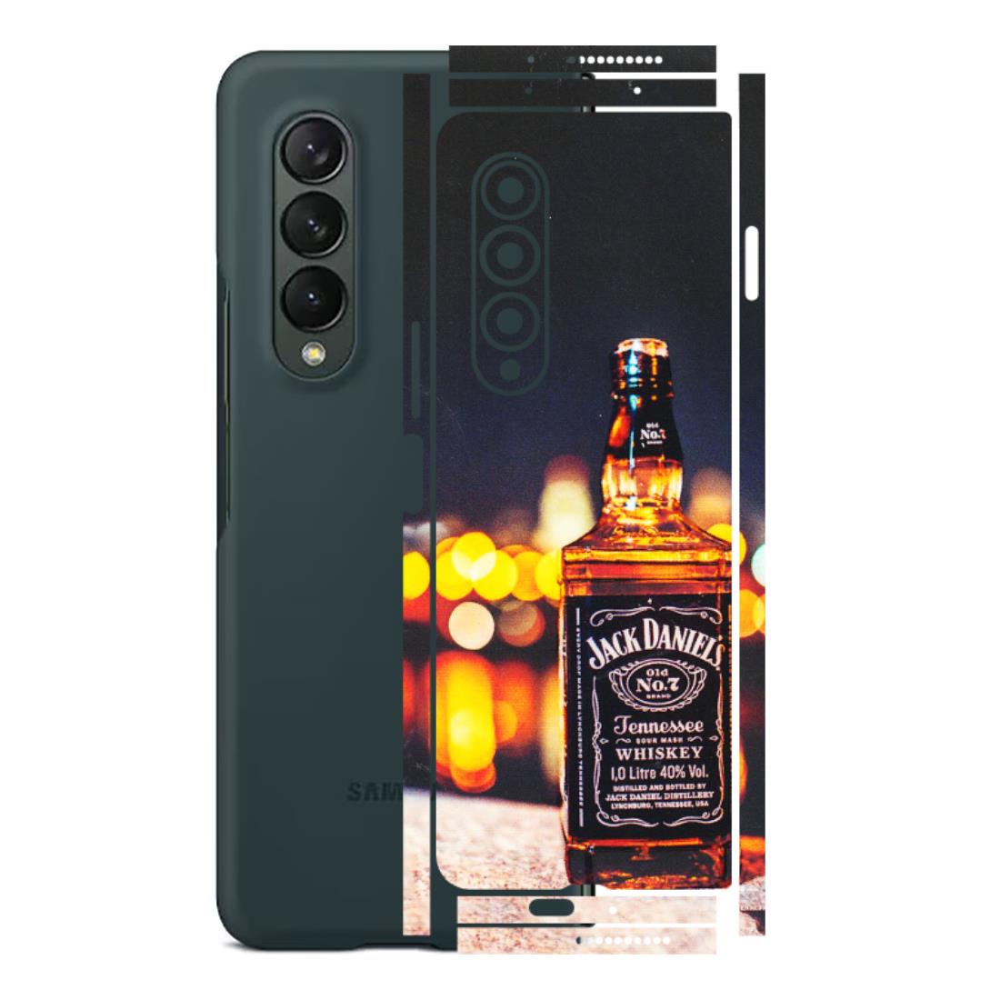 Samsung M/F/Note/Flip and C Phone Skins (All Models) - JD Whiskey Bottle - 3D Embossed Finish (L-20) Samsung Galaxy Z Fold 3