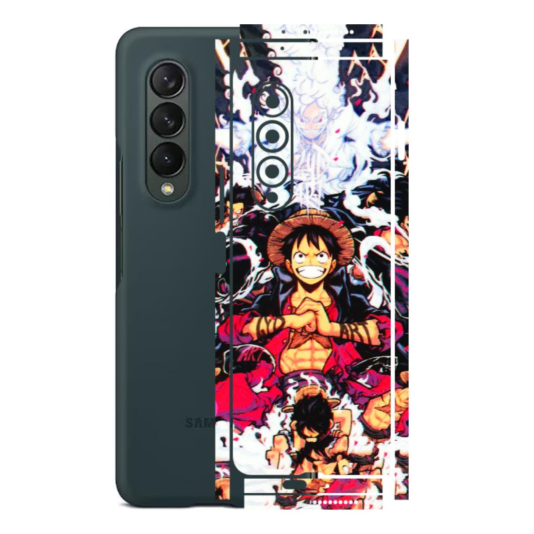Samsung M/F/Note/Flip and C Phone Skins (All Models) - Luffy Anime Character - 3D Embossed Finish (L-203) Samsung Galaxy Z Fold 3