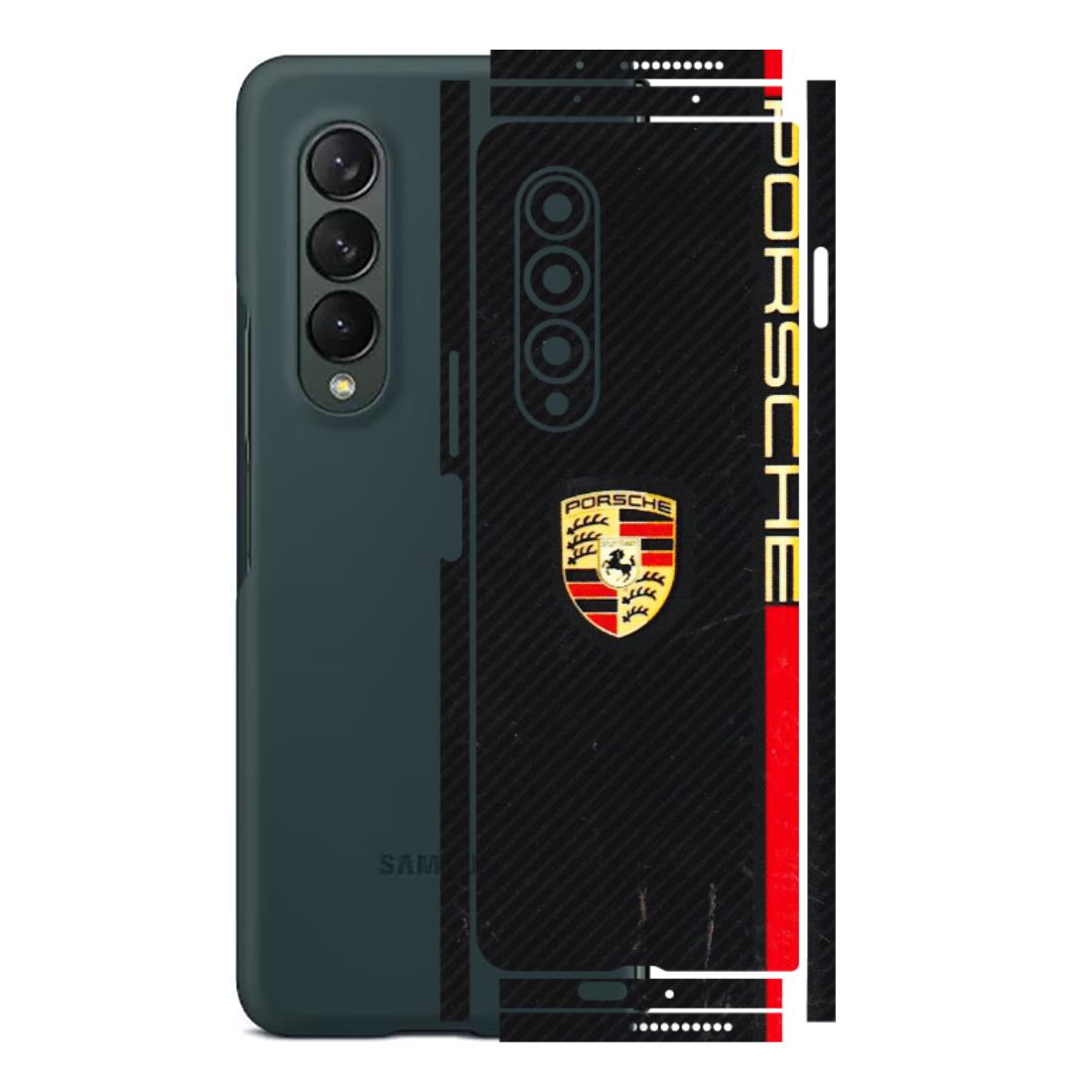 Samsung M/F/Note/Flip and C Phone Skins (All Models) - Premium Porsche - 3D Embossed Finish (L-225) Samsung Galaxy Z Fold 3