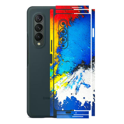 Samsung M/F/Note/Flip and C Phone Skins (All Models) - Acrylic Paint Spill - 3D Embossed Finish (L-229) Samsung Galaxy Z Fold 3