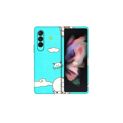 Samsung M/F/Note/Flip and C Phone Skins (All Models) - Blue Skies Astro Float - 3D Embossed Finish (L-230) Samsung Galaxy Z Fold 3