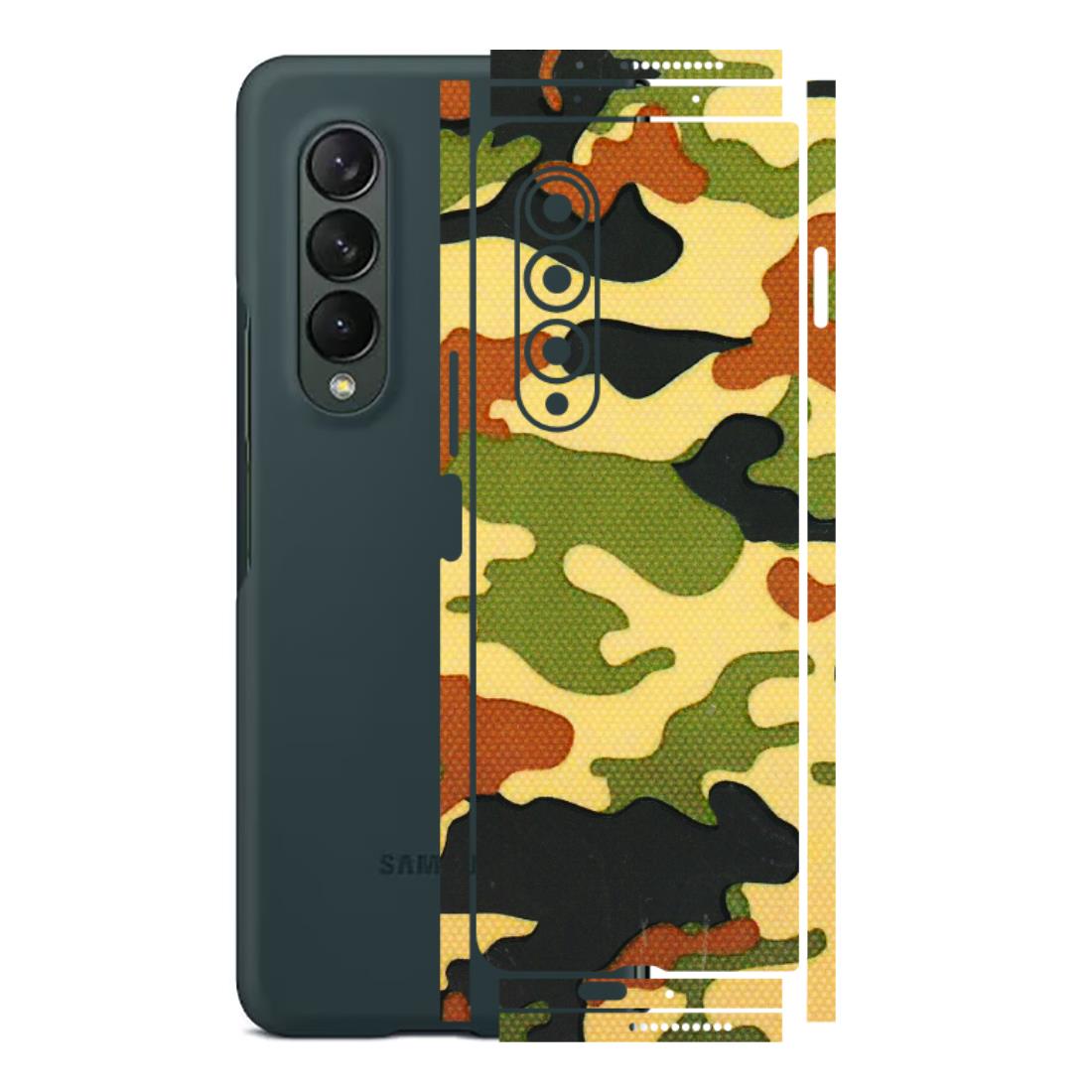 Samsung M/F/Note/Flip and C Phone Skins (All Models) - Indian Military - 3D Embossed Finish (L-234) Samsung Galaxy Z Fold 3