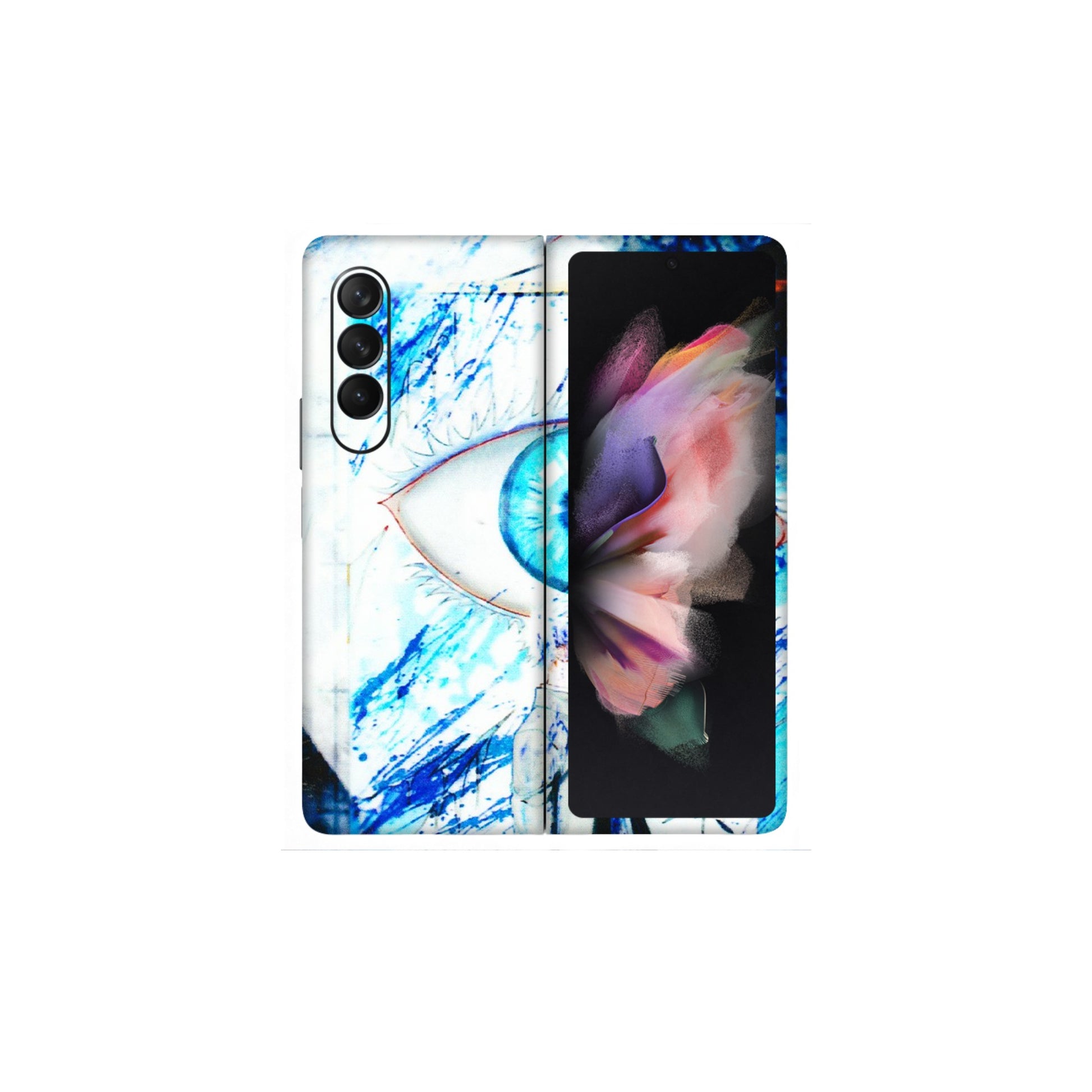 Samsung M/F/Note/Flip and C Phone Skins (All Models) - Gojo Satoru evil eye - 3D Embossed Finish (L-239) Samsung Galaxy Z Fold 3