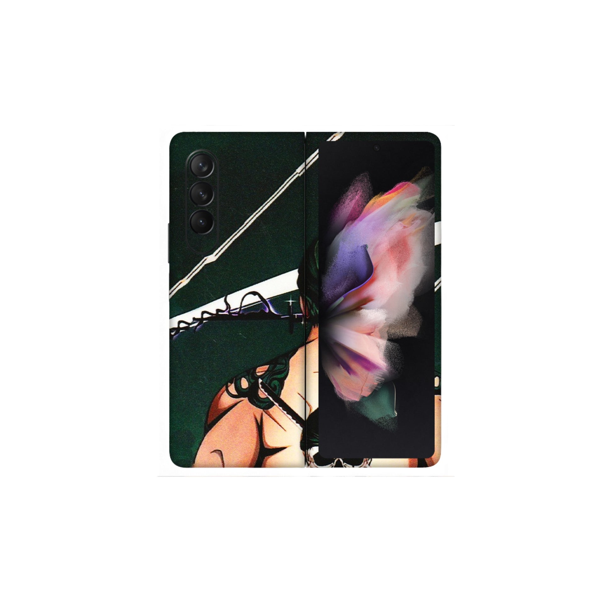 Samsung M/F/Note/Flip and C Phone Skins (All Models) - Zoro Anime - 3D Embossed Finish (L-23) Samsung Galaxy Z Fold 3