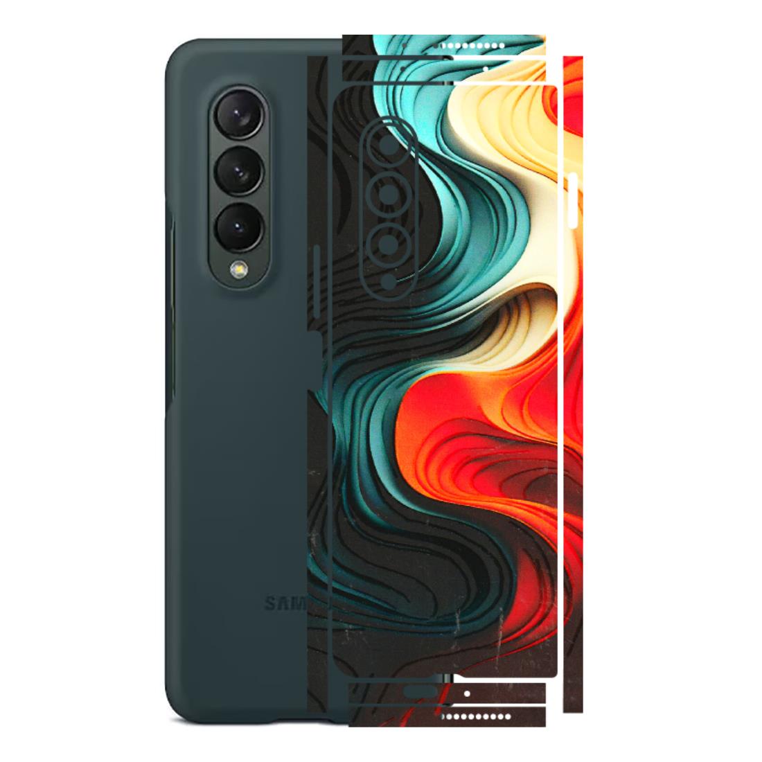 Samsung M/F/Note/Flip and C Phone Skins (All Models) - The Silky Swirl - 3D Embossed Finish (L-240) Samsung Galaxy Z Fold 3