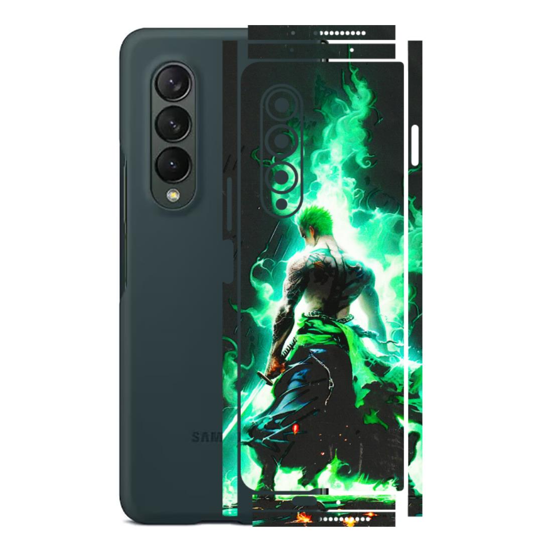 Samsung M/F/Note/Flip and C Phone Skins (All Models) - Zoro Sword - 3D Embossed Finish (L-241) Samsung Galaxy Z Fold 3
