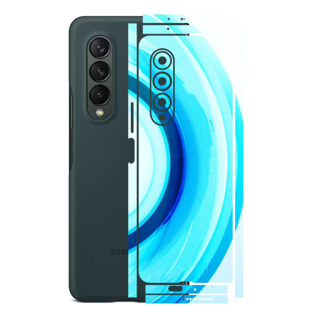 Samsung M/F/Note/Flip and C Phone Skins (All Models) - The Blue Curve - 3D Embossed Finish (L-244) Samsung Galaxy Z Fold 3