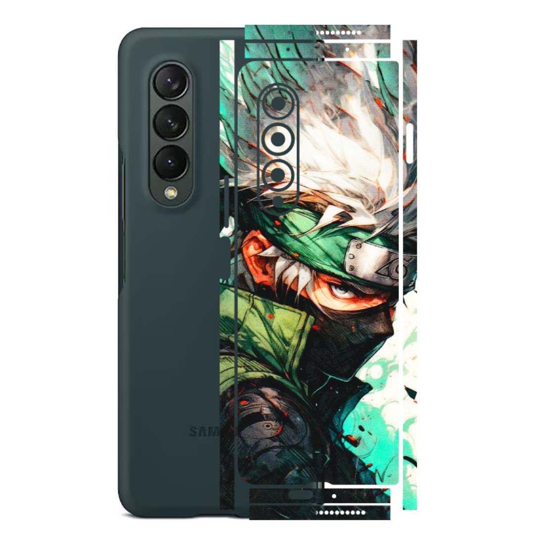 Samsung M/F/Note/Flip and C Phone Skins (All Models) - Kakashi Side Profile - 3D Embossed Finish (L-249) Samsung Galaxy Z Fold 3