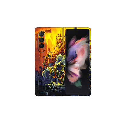 Samsung M/F/Note/Flip and C Phone Skins (All Models) - Games Doodles - 3D Embossed Finish (L-24) Samsung Galaxy Z Fold 3