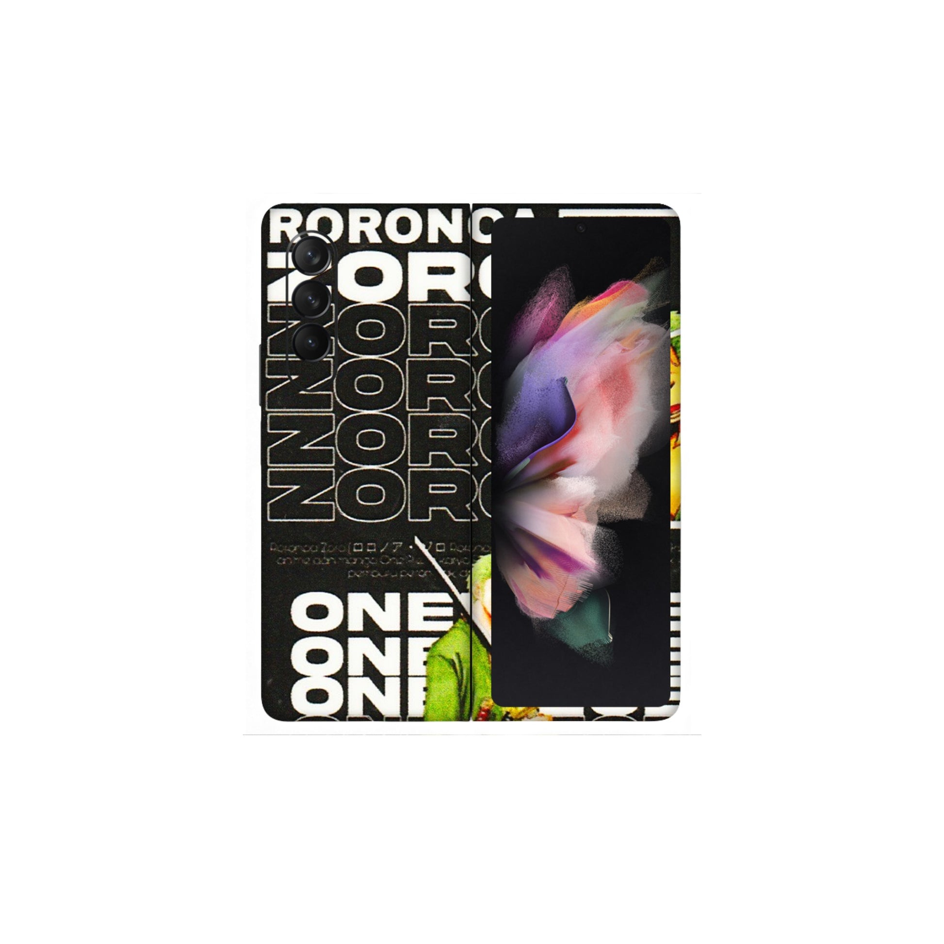 Samsung M/F/Note/Flip and C Phone Skins (All Models) - One Piece Zoro - 3D Embossed Finish (L-250) Samsung Galaxy Z Fold 3