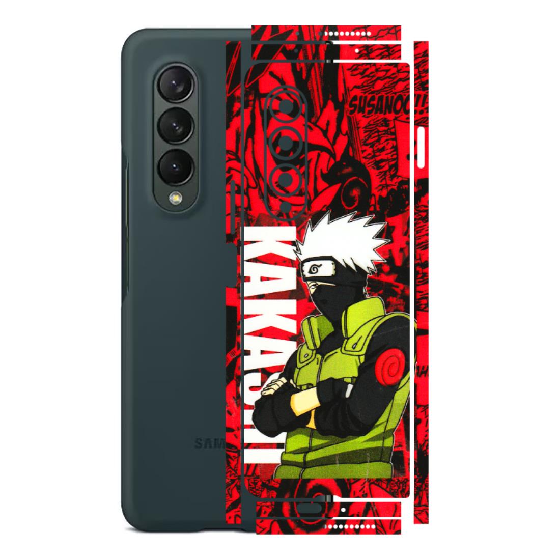 Samsung M/F/Note/Flip and C Phone Skins (All Models) - Kakashi Red Anime - 3D Embossed Finish (L-251) Samsung Galaxy Z Fold 3