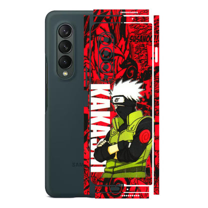 Samsung M/F/Note/Flip and C Phone Skins (All Models) - Kakashi Red Anime - 3D Embossed Finish (L-251) Samsung Galaxy Z Fold 3