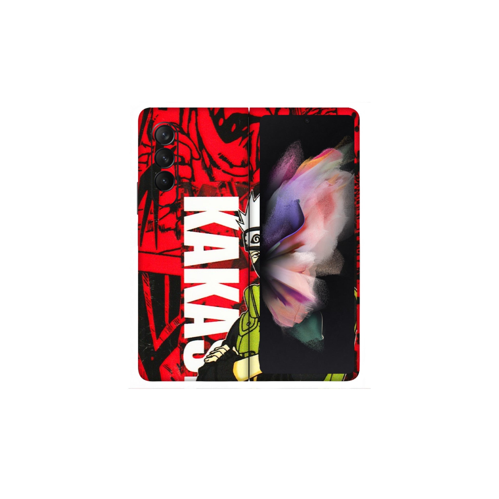 Samsung M/F/Note/Flip and C Phone Skins (All Models) - Kakashi Red Anime - 3D Embossed Finish (L-251) Samsung Galaxy Z Fold 3
