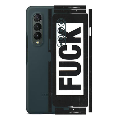 Samsung M/F/Note/Flip and C Phone Skins (All Models) - The F Word - 3D Embossed Finish (L-255) Samsung Galaxy Z Fold 3