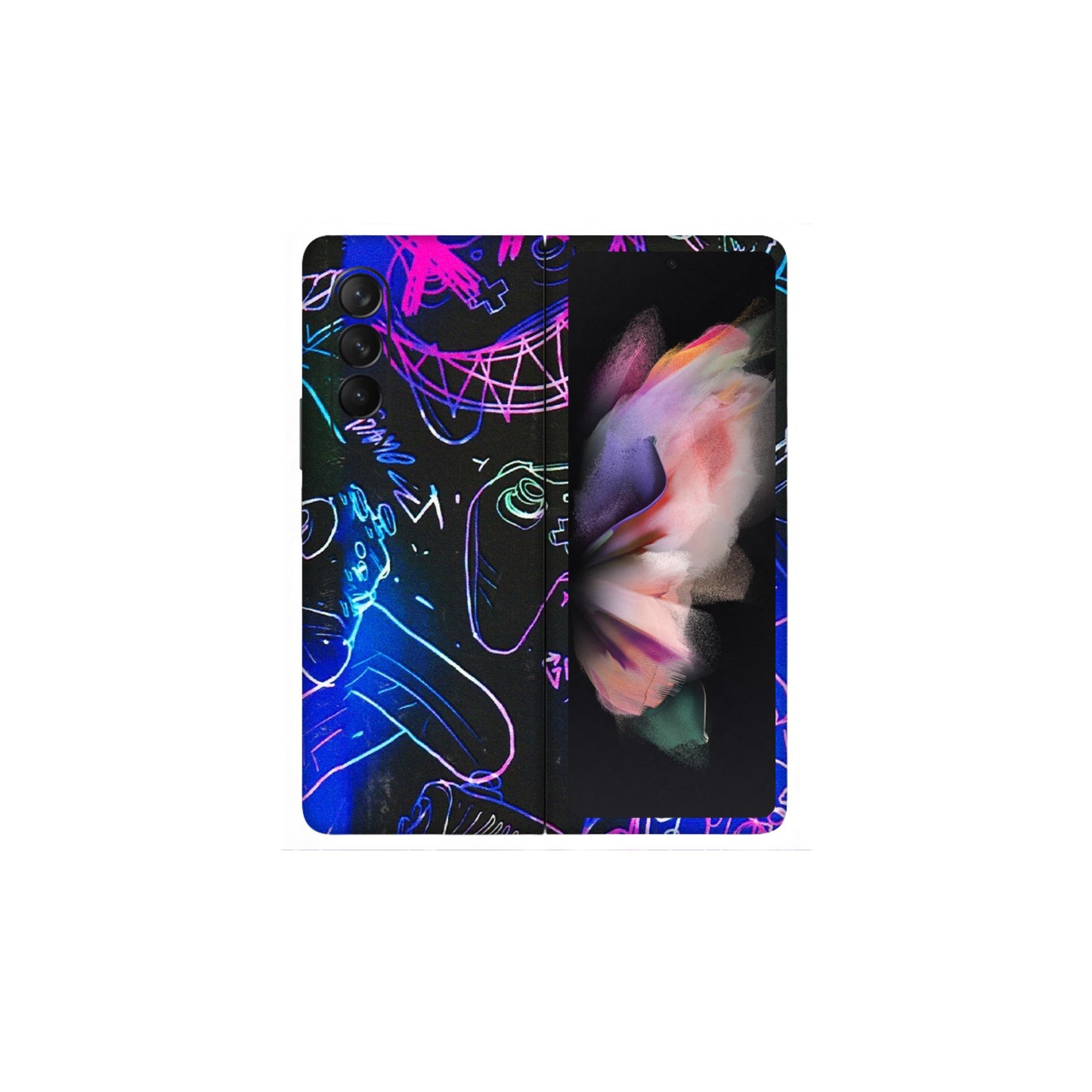 Samsung M/F/Note/Flip and C Phone Skins (All Models) - Gamers Paradise - 3D Embossed Finish (L-258) Samsung Galaxy Z Fold 3