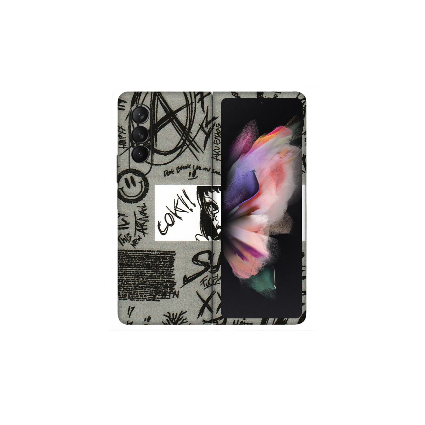 Samsung M/F/Note/Flip and C Phone Skins (All Models) - Never Have Love Anime - 3D Embossed Finish (L-260) Samsung Galaxy Z Fold 3