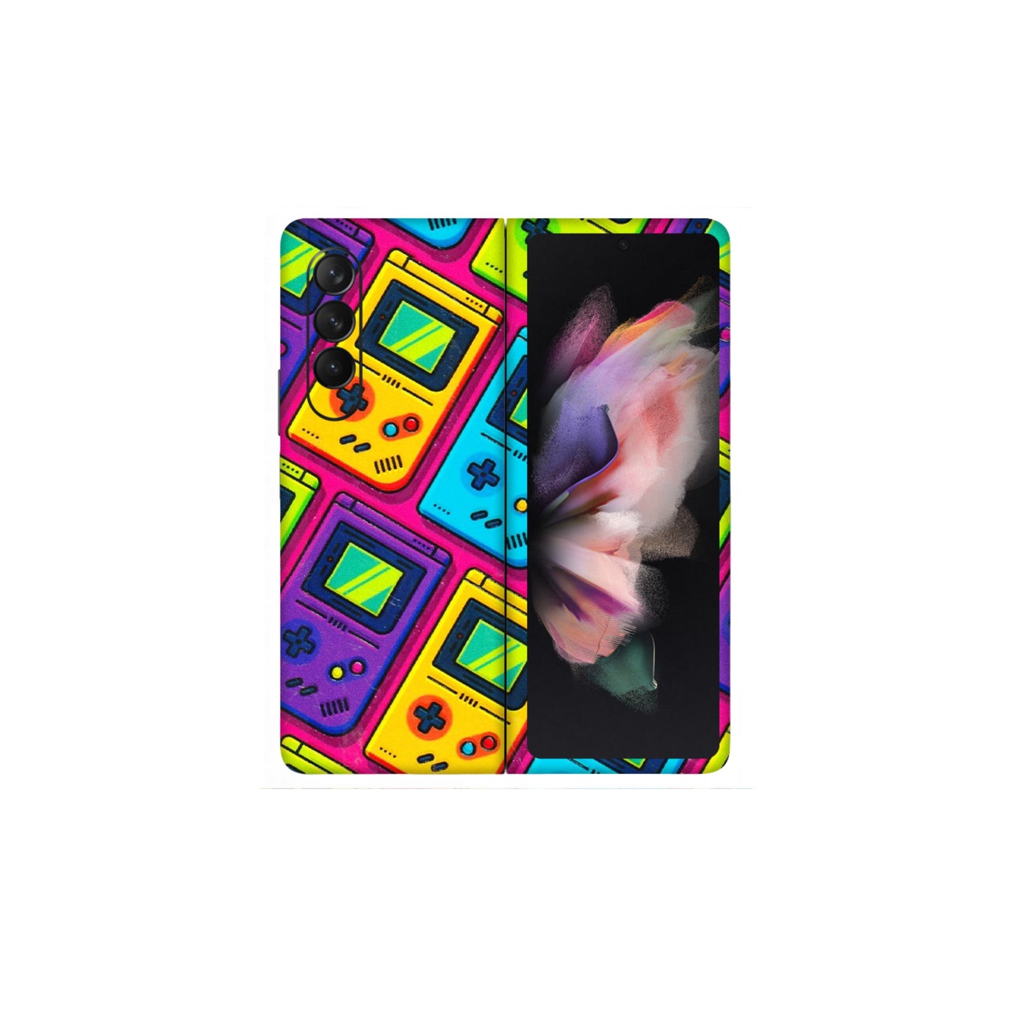 Samsung M/F/Note/Flip and C Phone Skins (All Models) - Gameboy Colourful - 3D Embossed Finish (L-266) Samsung Galaxy Z Fold 3