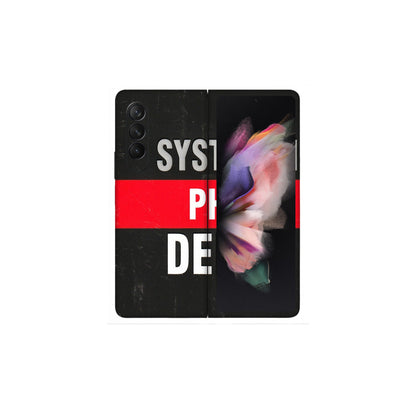 Samsung M/F/Note/Flip and C Phone Skins (All Models) - Systumm Phad Denge - 3D Embossed Finish (L-278) Samsung Galaxy Z Fold 3