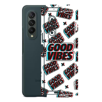 Samsung M/F/Note/Flip and C Phone Skins (All Models) - Good Vibes - 3D Embossed Finish (L-282) Samsung Galaxy Z Fold 3