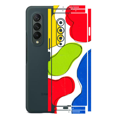 Samsung M/F/Note/Flip and C Phone Skins (All Models) - RGB Colour Paint - 3D Embossed Finish (L-284) Samsung Galaxy Z Fold 3