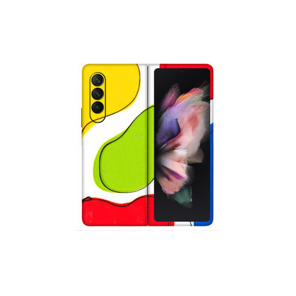 Samsung M/F/Note/Flip and C Phone Skins (All Models) - RGB Colour Paint - 3D Embossed Finish (L-284) Samsung Galaxy Z Fold 3