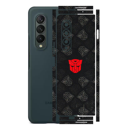 Samsung M/F/Note/Flip and C Phone Skins (All Models) - Transformers Devastation - 3D Embossed Finish (L-301) Samsung Galaxy Z Fold 3