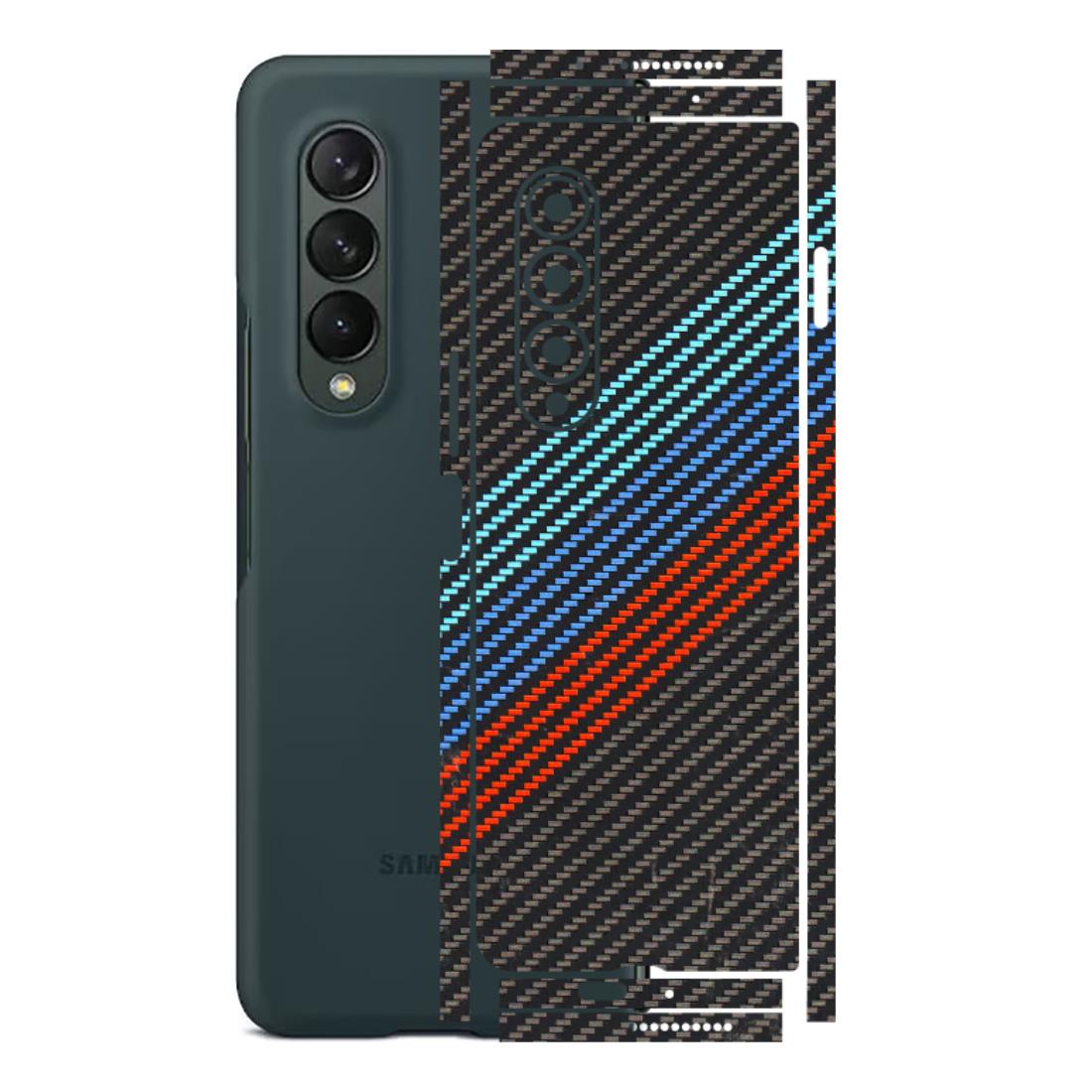 Samsung M/F/Note/Flip and C Phone Skins (All Models) - Carbon BM - 3D Embossed Finish (L-302) Samsung Galaxy Z Fold 3