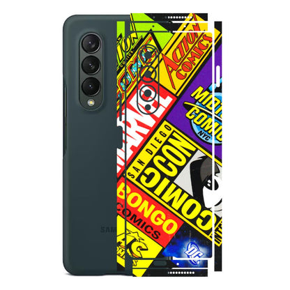 Samsung M/F/Note/Flip and C Phone Skins (All Models) - Bongo Comic Con - 3D Embossed Finish (L-325) Samsung Galaxy Z Fold 3