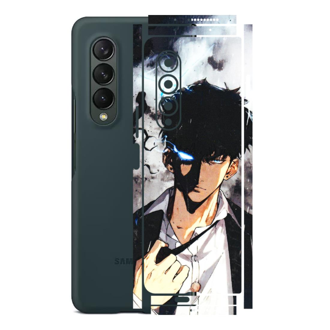 Samsung M/F/Note/Flip and C Phone Skins (All Models) - Sung Jinwoo Manhwa Anime - 3D Embossed Finish (L-328) Samsung Galaxy Z Fold 3