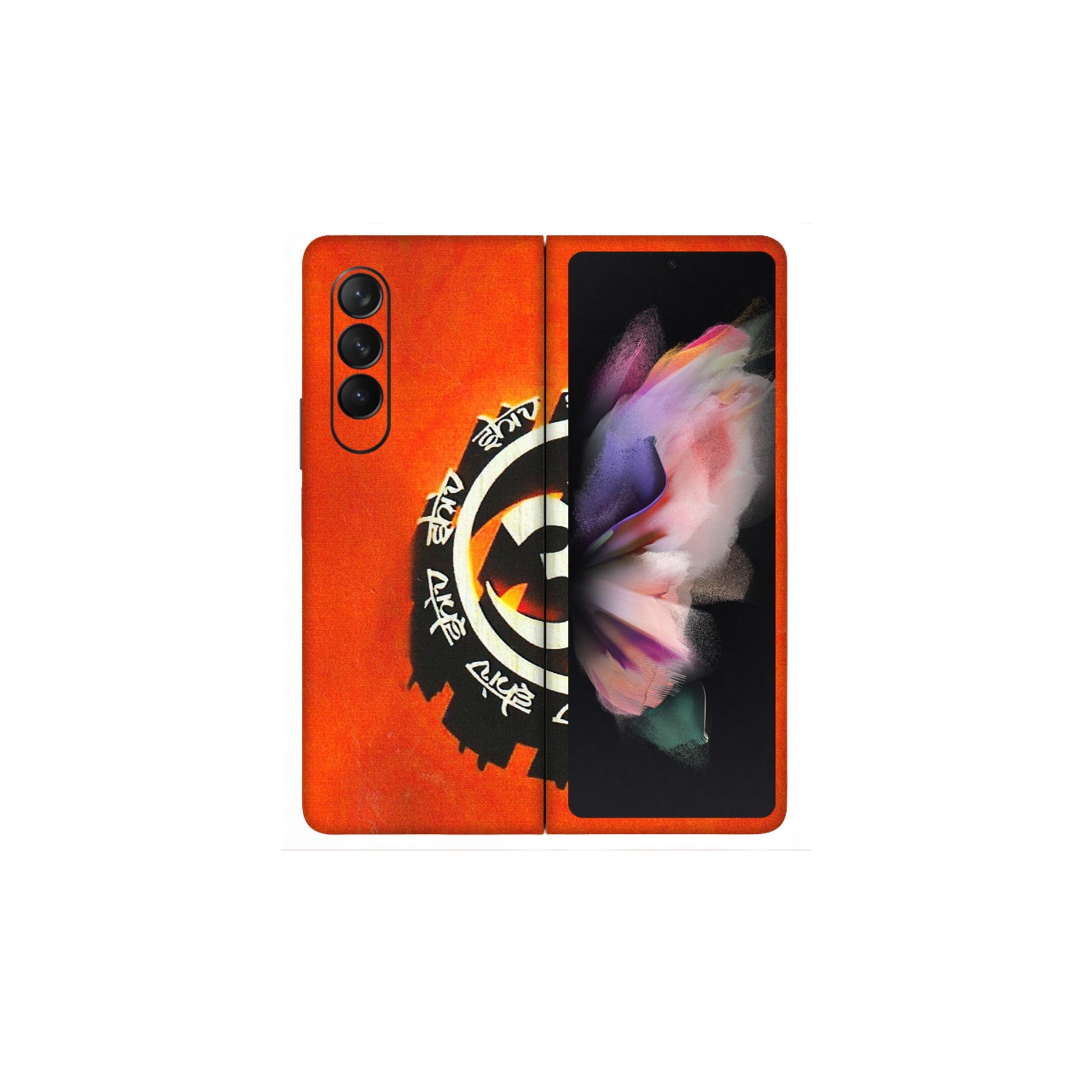 Samsung M/F/Note/Flip and C Phone Skins (All Models) - Aum Shiv Orange - 3D Embossed Finish (L-32) Samsung Galaxy Z Fold 3