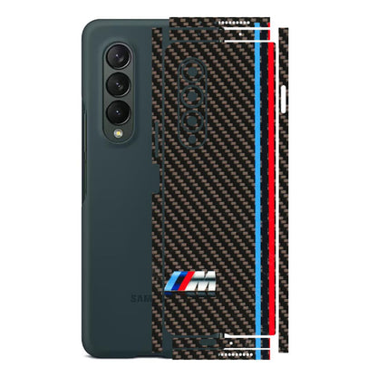 Samsung M/F/Note/Flip and C Phone Skins (All Models) - BM Carbon Fiber Feels - 3D Embossed Finish (L-38) Samsung Galaxy Z Fold 3