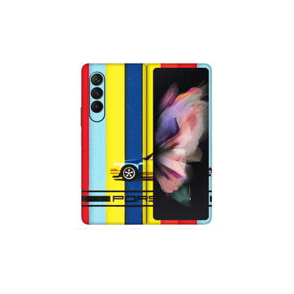Samsung M/F/Note/Flip and C Phone Skins (All Models) - Multicolour Porche - 3D Embossed Finish (L-39) Samsung Galaxy Z Fold 3