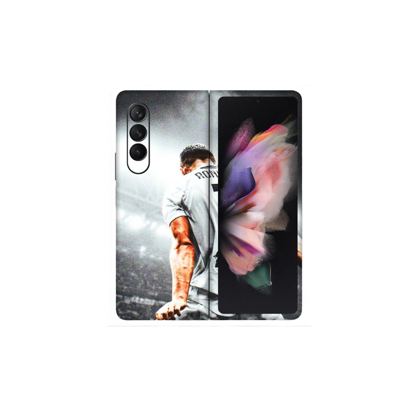 Samsung M/F/Note/Flip and C Phone Skins (All Models) - Ronaldo CR7 Crazy - 3D Embossed Finish (L-44) Samsung Galaxy Z Fold 3