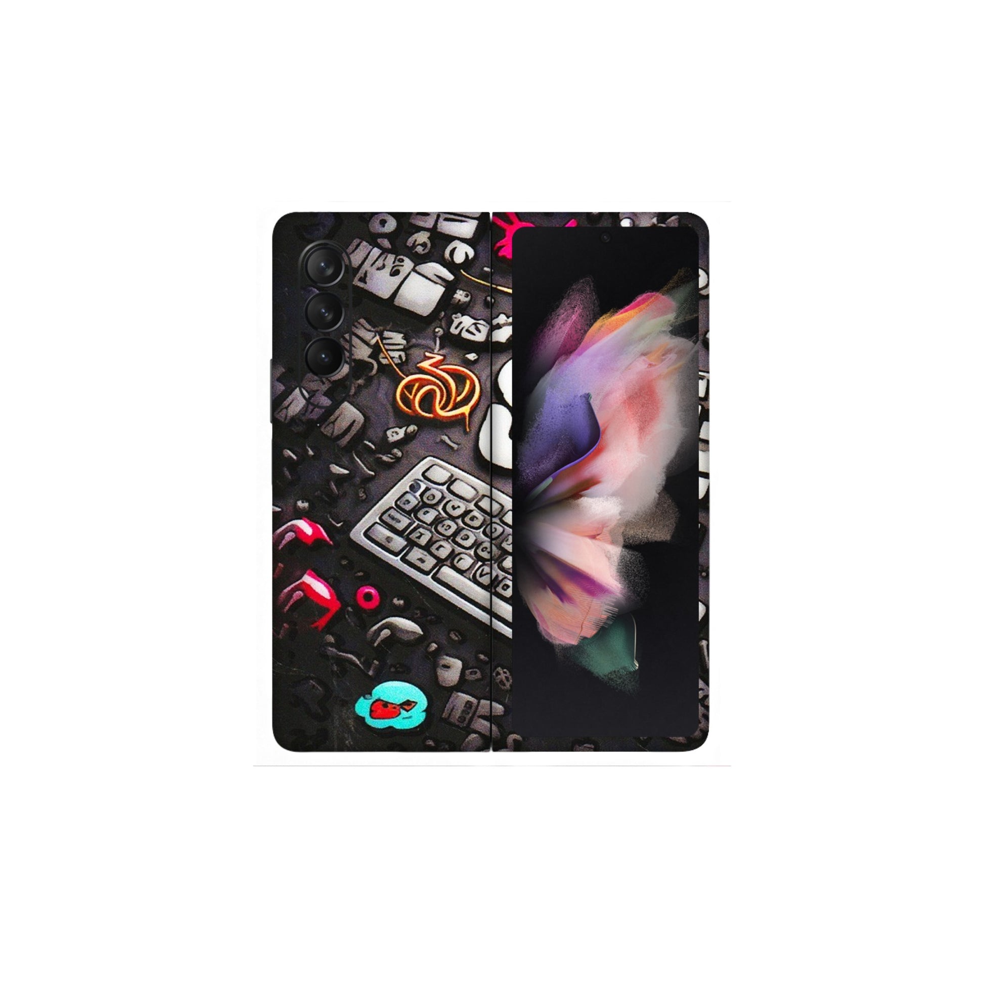 Samsung M/F/Note/Flip and C Phone Skins (All Models) - Gadgets Sale - 3D Embossed Finish (L-50) Samsung Galaxy Z Fold 3