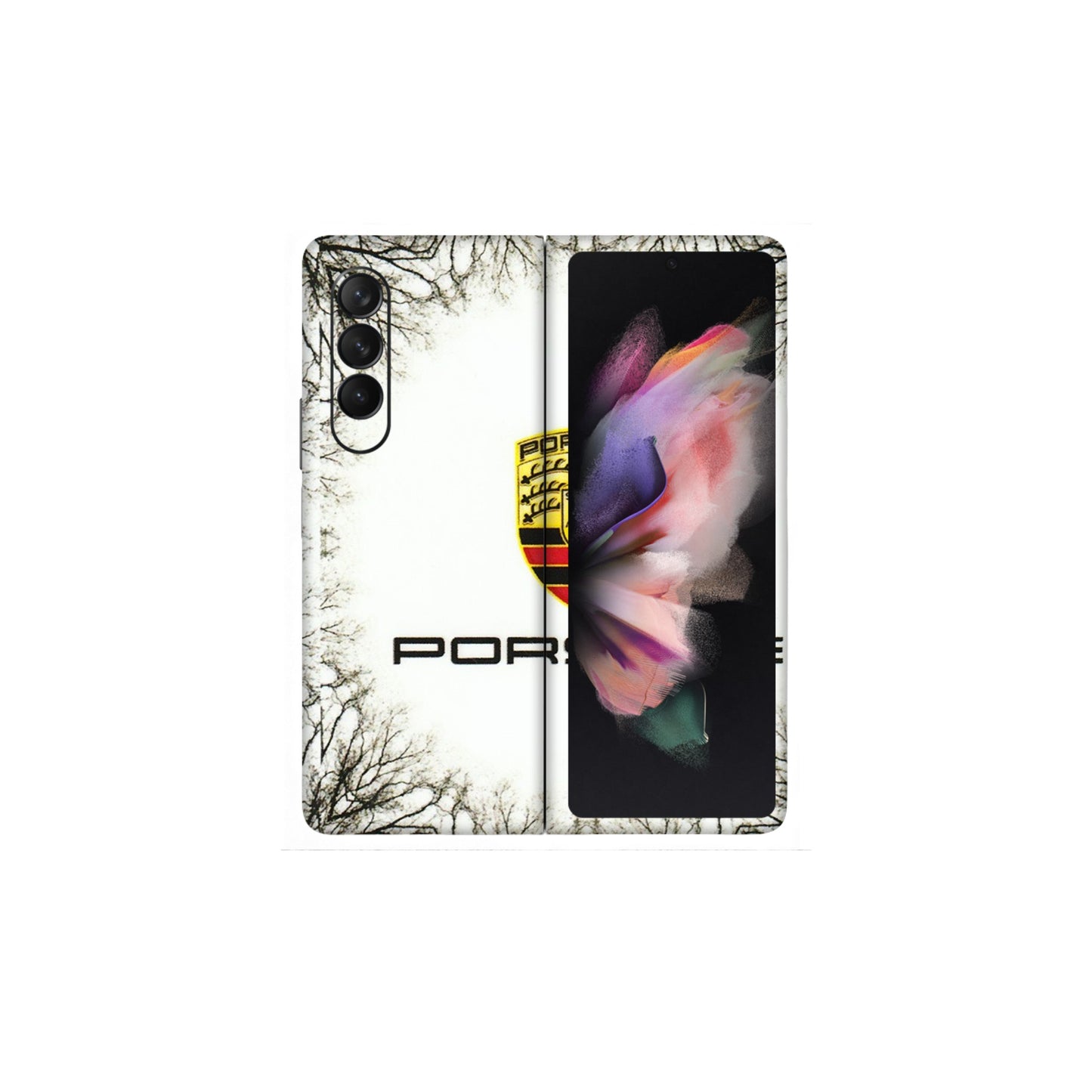 Samsung M/F/Note/Flip and C Phone Skins (All Models) - Porche Classic - 3D Embossed Finish (L-51) Samsung Galaxy Z Fold 3