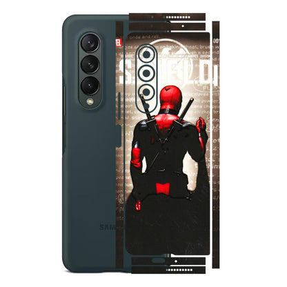 Samsung M/F/Note/Flip and C Phone Skins (All Models) - Deadpool - 3D Embossed Finish (L-56) Samsung Galaxy Z Fold 3