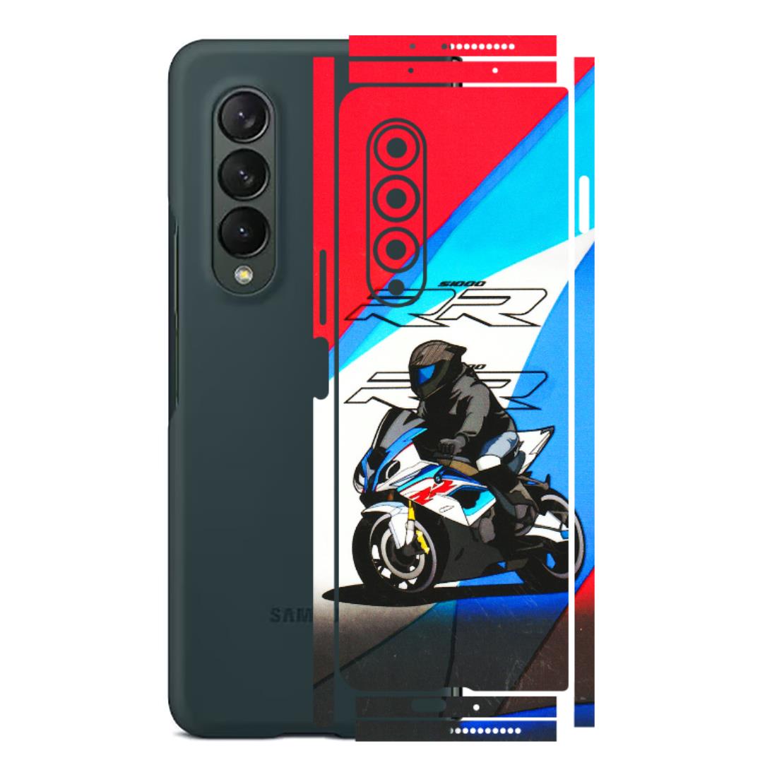 Samsung M/F/Note/Flip and C Phone Skins (All Models) - Bikers Love - 3D Embossed Finish (L-58) Samsung Galaxy Z Fold 3