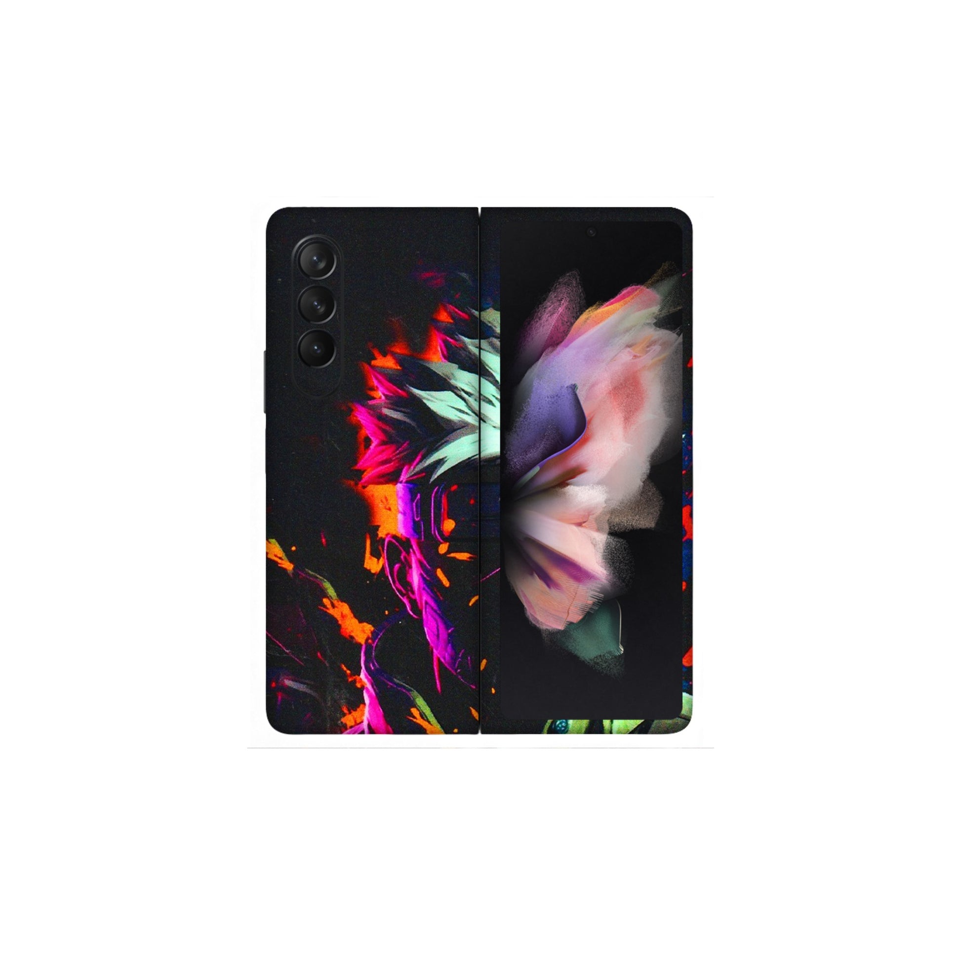 Samsung M/F/Note/Flip and C Phone Skins (All Models) - Anime Cool Character - 3D Embossed Finish (L-59) Samsung Galaxy Z Fold 3