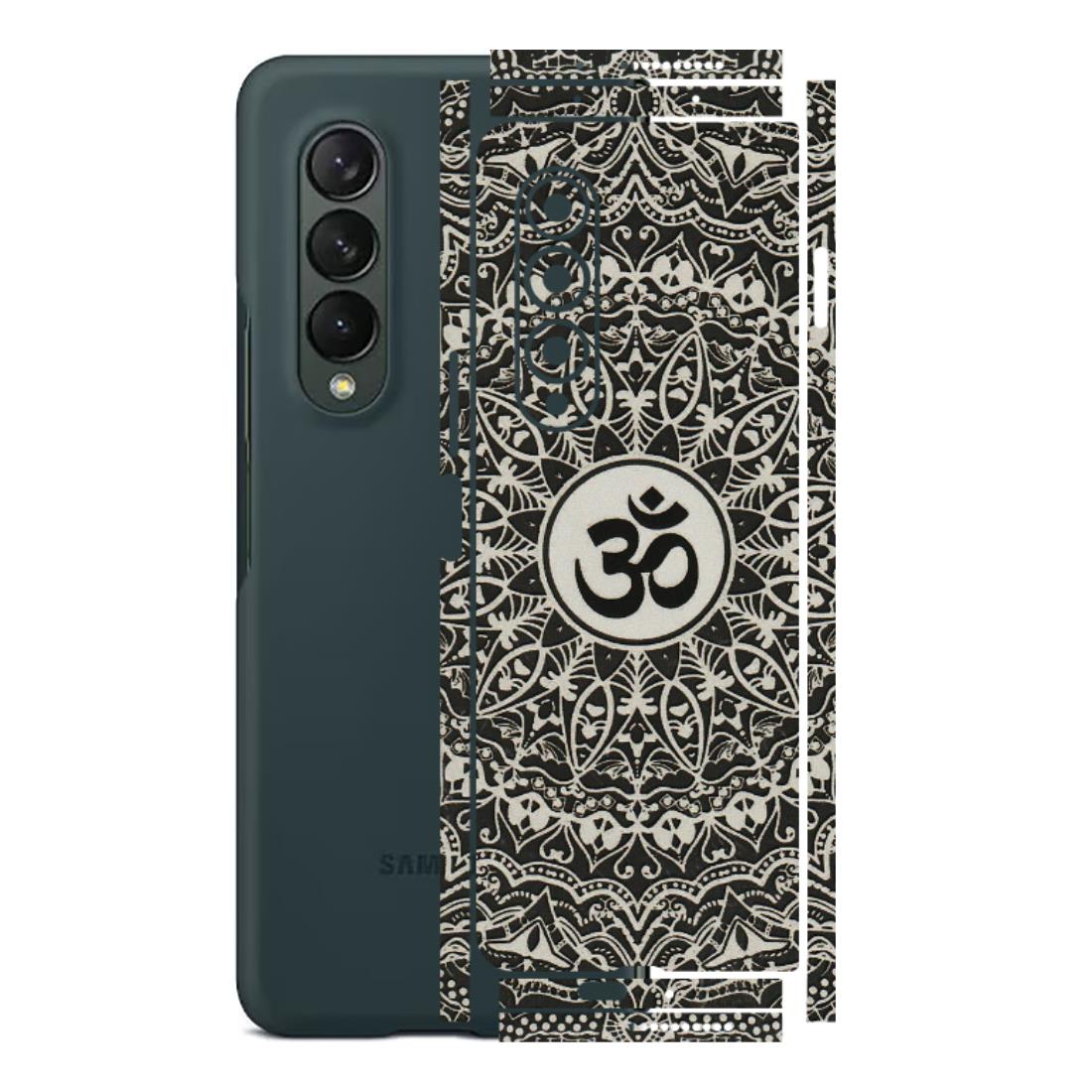 Samsung M/F/Note/Flip and C Phone Skins (All Models) - Aum Elegant Mandala - 3D Embossed Finish (L-62) Samsung Galaxy Z Fold 3
