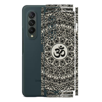 Samsung M/F/Note/Flip and C Phone Skins (All Models) - Aum Elegant Mandala - 3D Embossed Finish (L-62) Samsung Galaxy Z Fold 3