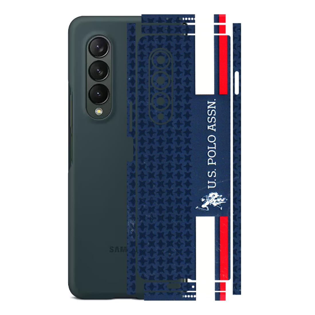 Samsung M/F/Note/Flip and C Phone Skins (All Models) - US POLO Designer Brand - 3D Embossed Finish (L-65) Samsung Galaxy Z Fold 3