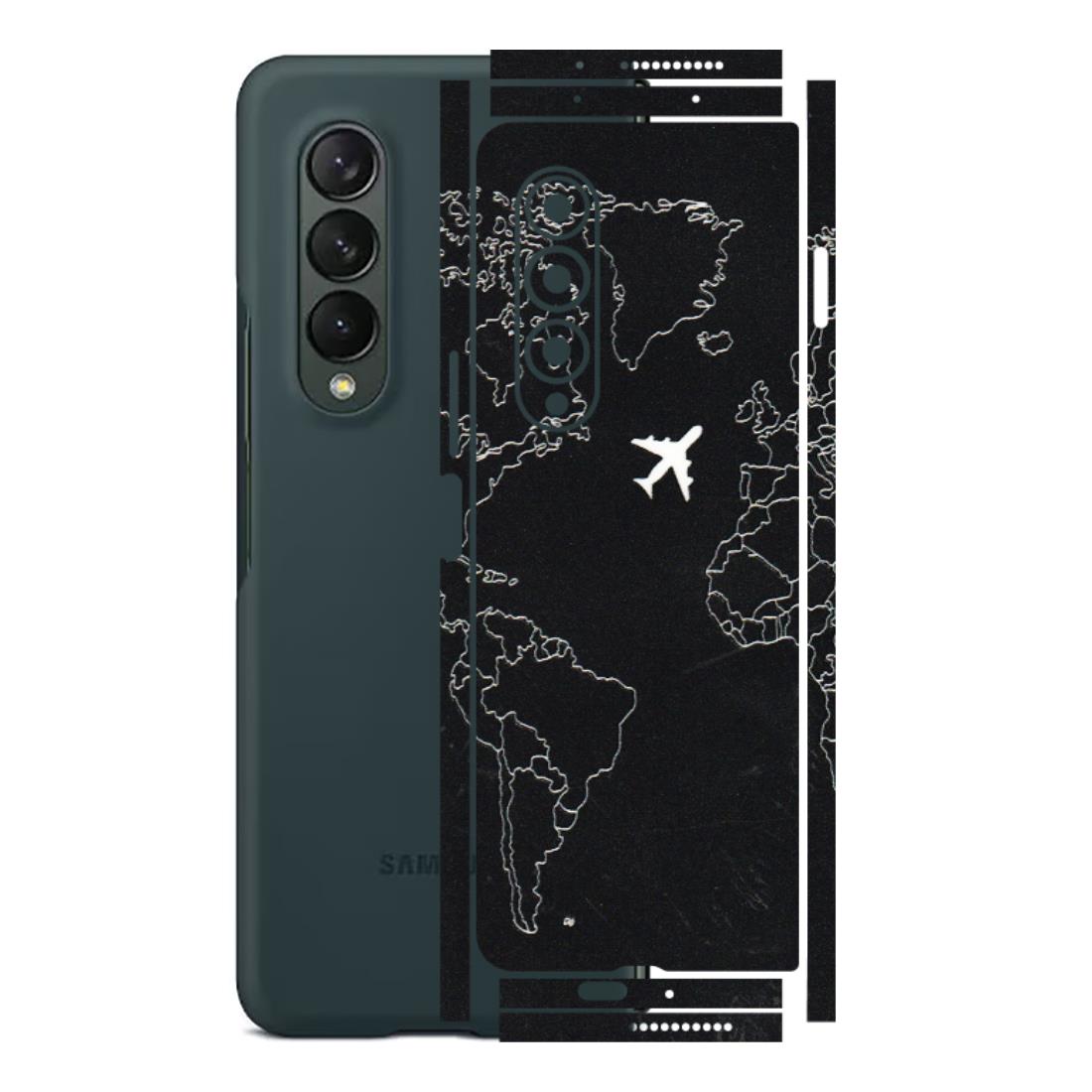 Samsung M/F/Note/Flip and C Phone Skins (All Models) - Never Ending Travel - 3D Embossed Finish (L-79) Samsung Galaxy Z Fold 3