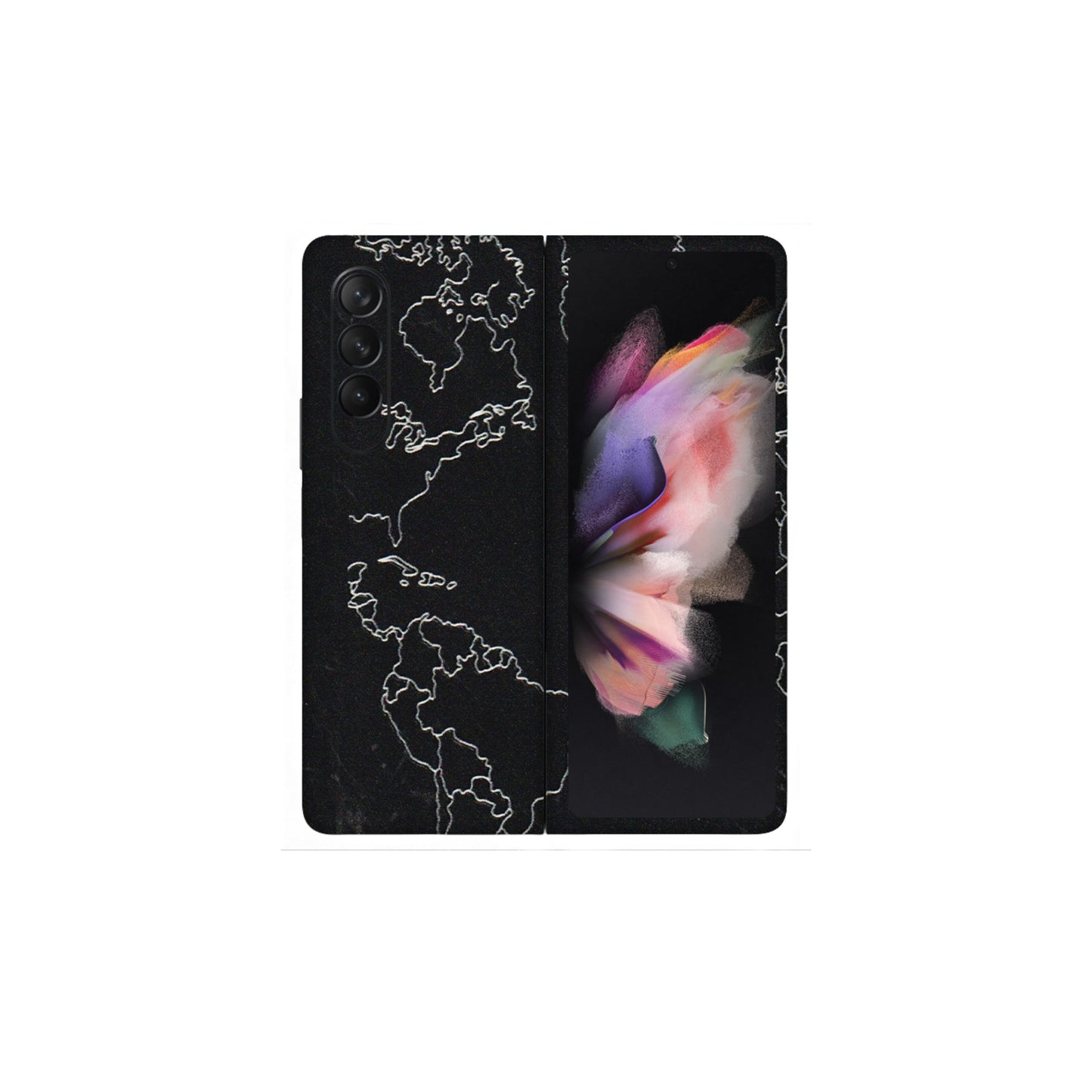Samsung M/F/Note/Flip and C Phone Skins (All Models) - Never Ending Travel - 3D Embossed Finish (L-79) Samsung Galaxy Z Fold 3