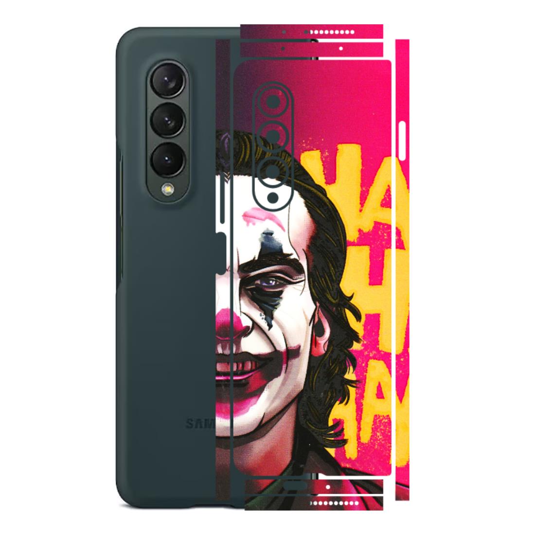 Samsung M/F/Note/Flip and C Phone Skins (All Models) - Joker Evil Laugh - 3D Embossed Finish (L-97) Samsung Galaxy Z Fold 3