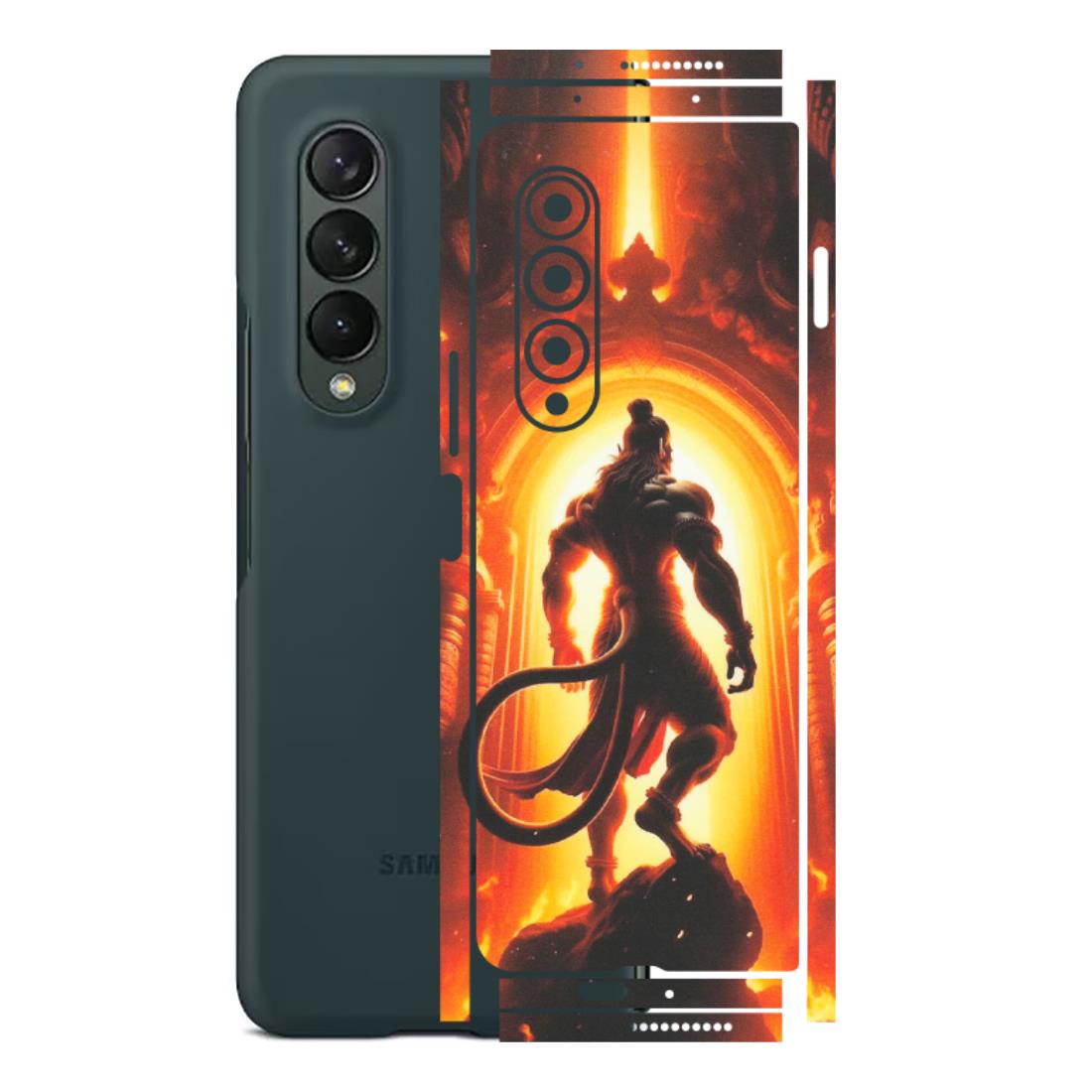 Samsung M/F/Note/Flip and C Phone Skins (All Models) - HanumanJi - Matte Finish (M-06) Samsung Galaxy Z Fold 3