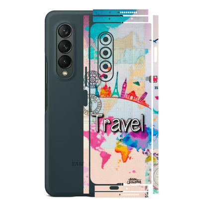 Samsung M/F/Note/Flip and C Phone Skins (All Models) - Travel The Wonders - Matte Finish (M-108) Samsung Galaxy Z Fold 3