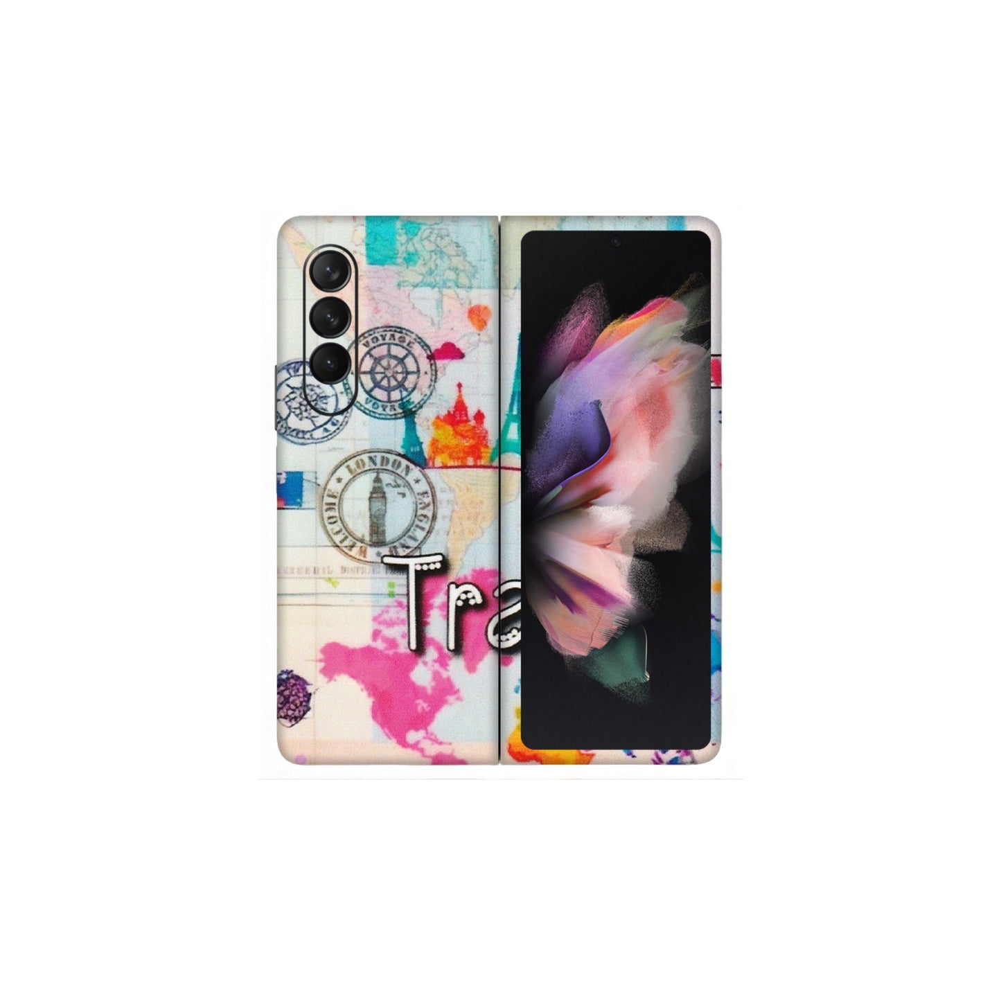 Samsung M/F/Note/Flip and C Phone Skins (All Models) - Travel The Wonders - Matte Finish (M-108) Samsung Galaxy Z Fold 3