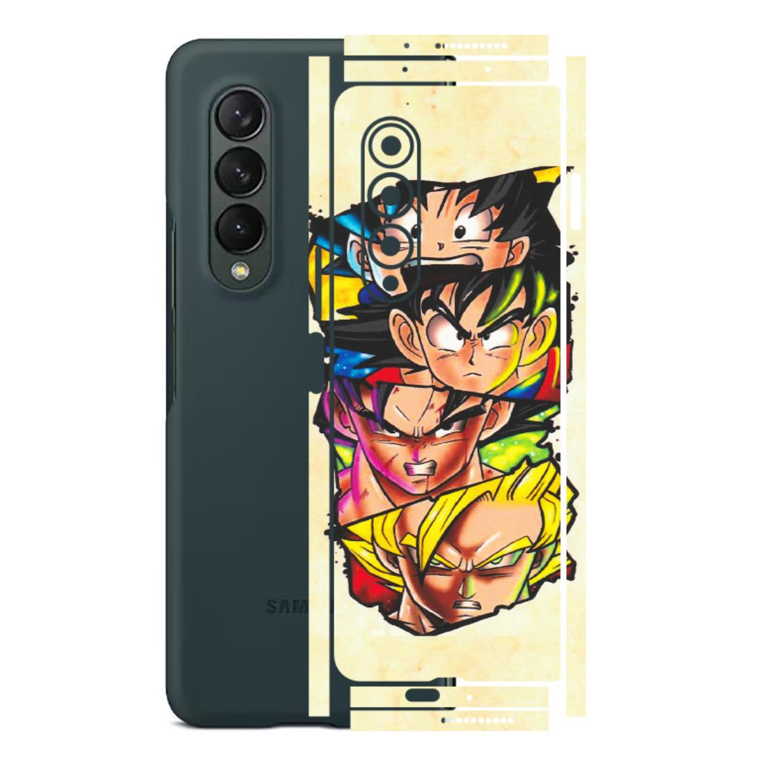 Samsung M/F/Note/Flip and C Phone Skins (All Models) - Angry Multi Anime - Matte Finish (M-113) Samsung Galaxy Z Fold 3