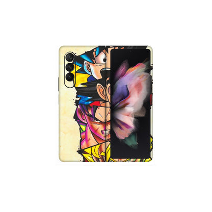 Samsung M/F/Note/Flip and C Phone Skins (All Models) - Angry Multi Anime - Matte Finish (M-113) Samsung Galaxy Z Fold 3