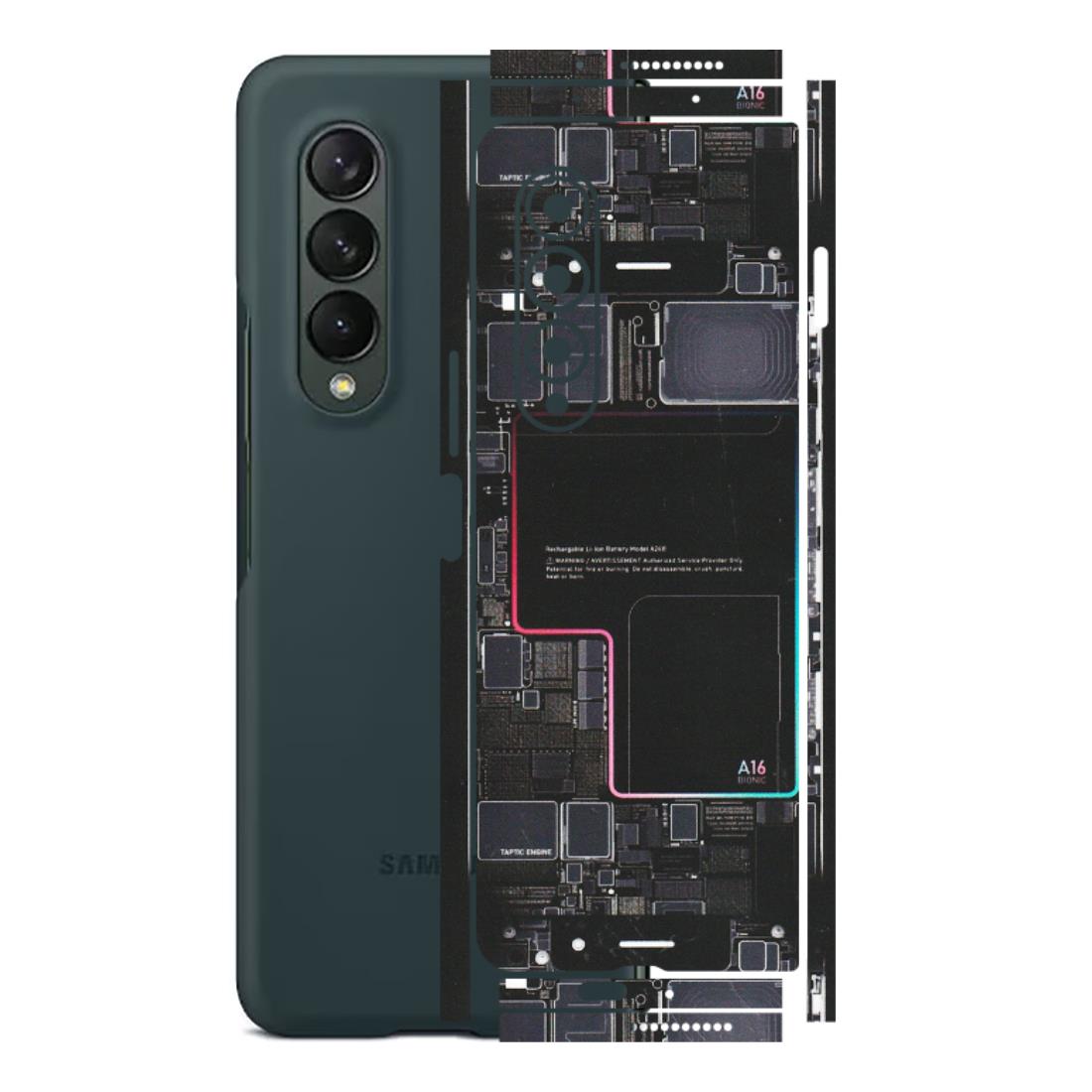Samsung M/F/Note/Flip and C Phone Skins (All Models) - Motherboard Circuit Layout - Matte Finish (M-117) Samsung Galaxy Z Fold 3